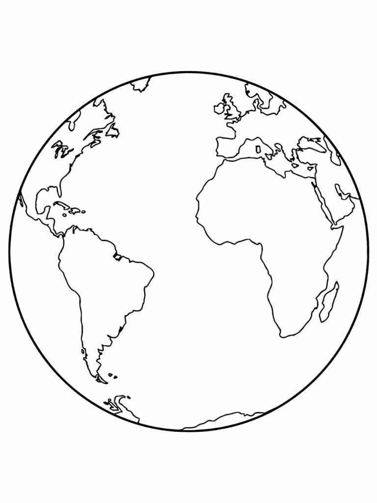 Desenho de Planeta Terra Desenho Colorir Imprimir 22
