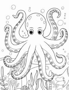 Desenho de Polvo Desenho Colorir Imprimir 04