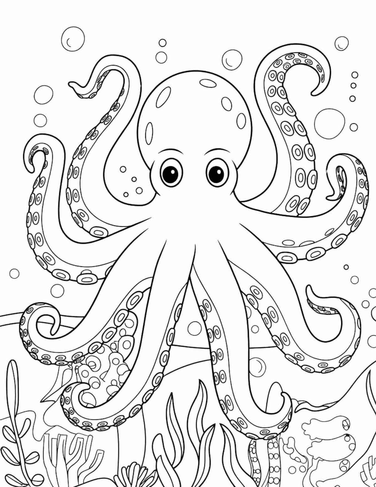 Desenho de Polvo Desenho Colorir Imprimir 04