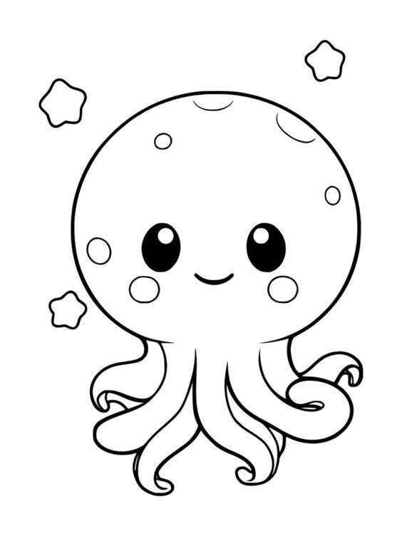 Desenho de Polvo Desenho Colorir Imprimir 06