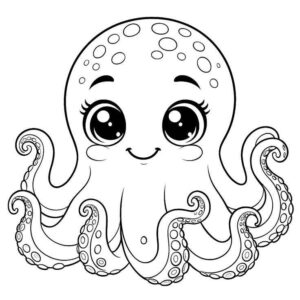 Desenho de Polvo Desenho Colorir Imprimir 08