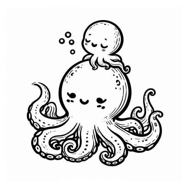 Desenho de Polvo Desenho Colorir Imprimir 12
