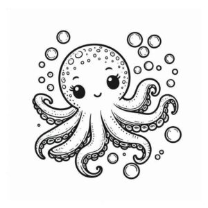 Desenho de Polvo Desenho Colorir Imprimir 13