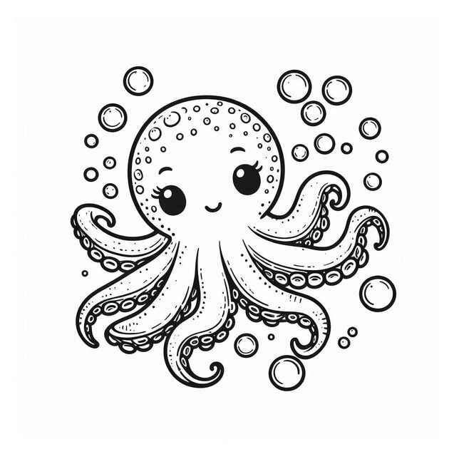 Desenho de Polvo Desenho Colorir Imprimir 13