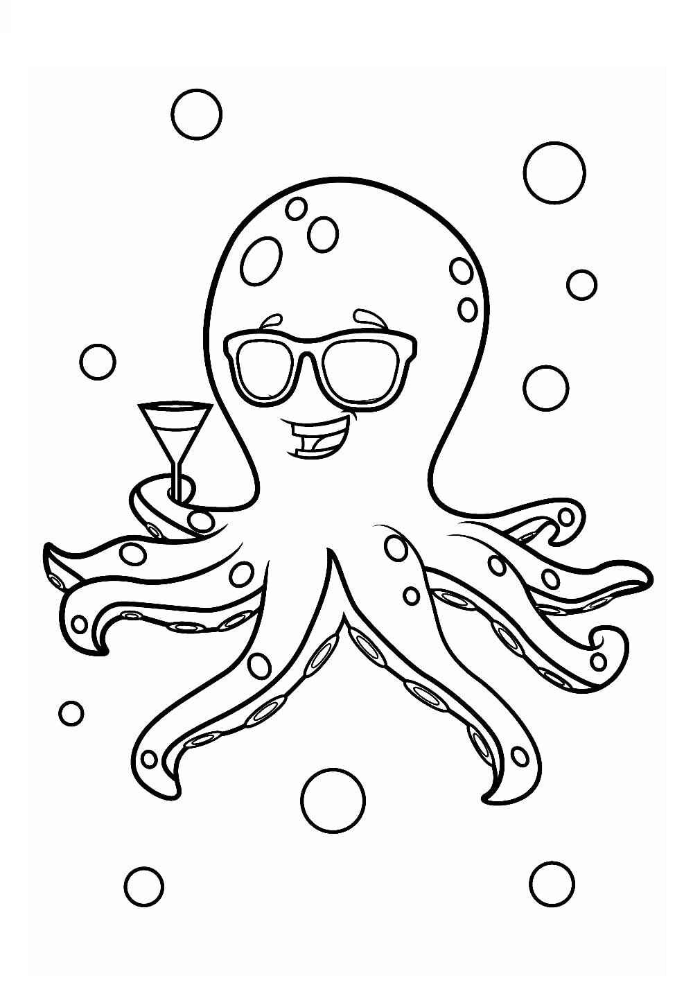 Desenho de Polvo Desenho Colorir Imprimir 16