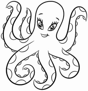 Desenho de Polvo Desenho Colorir Imprimir 20