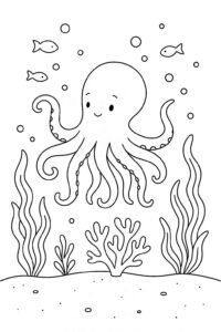Desenho de Polvo Desenho Colorir Imprimir 26