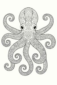 Desenho de Polvo Desenho Colorir Imprimir 27