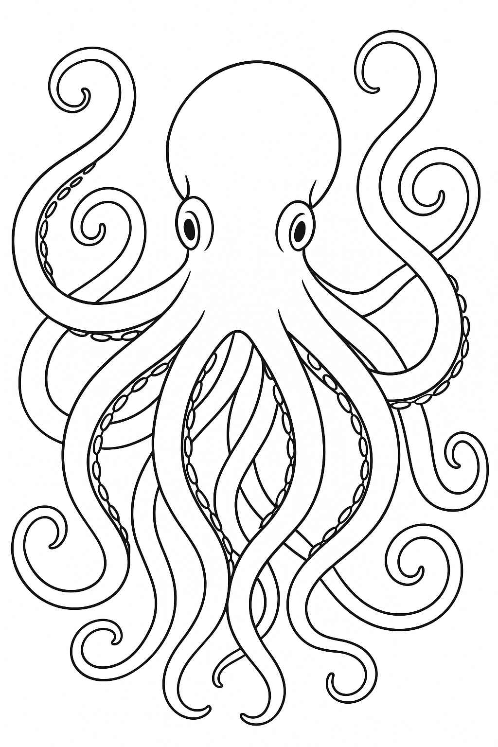 Desenho de Polvo Desenho Colorir Imprimir 28