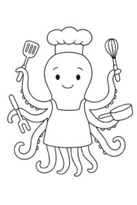 Desenho de Polvo Desenho Colorir Imprimir 36