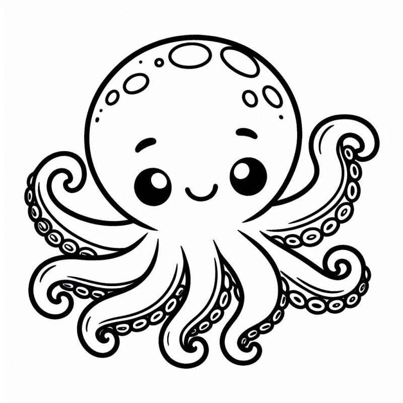 Desenho de Polvo Desenho Colorir Imprimir 38