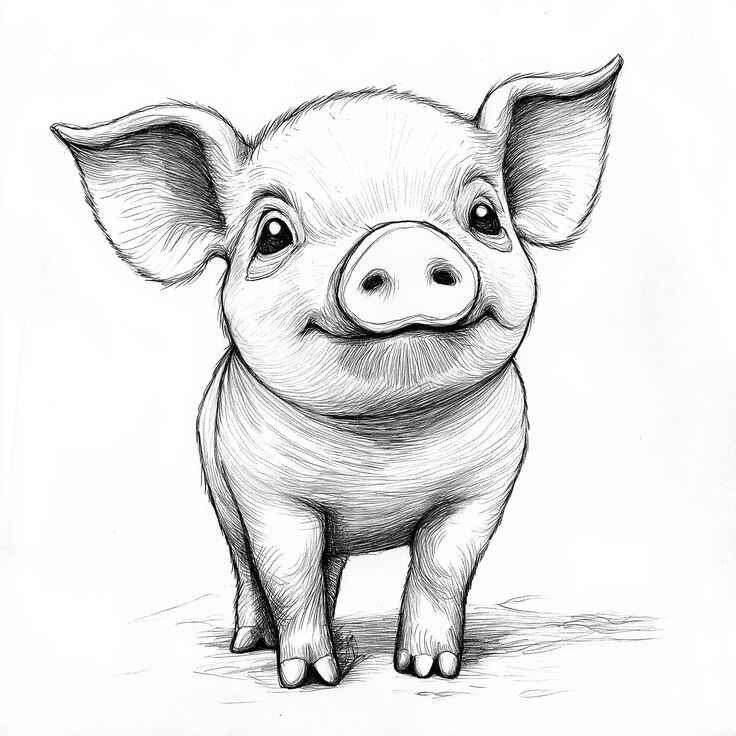 Desenho de Porco Desenho Colorir Imprimir 07