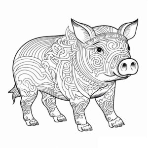 Desenho de Porco Desenho Colorir Imprimir 08