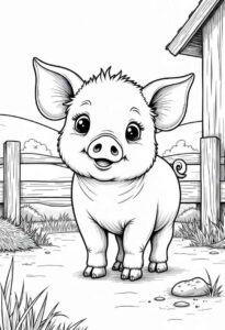 Desenho de Porco Desenho Colorir Imprimir 12