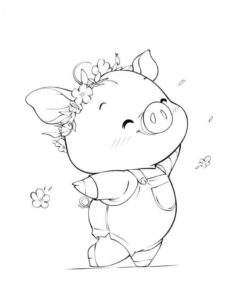 Desenho de Porco Desenho Colorir Imprimir 13