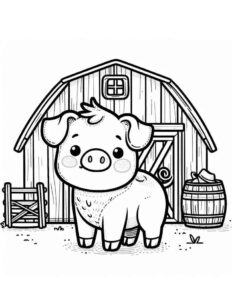 Desenho de Porco Desenho Colorir Imprimir 18