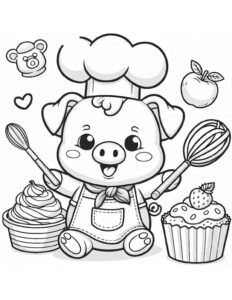 Desenho de Porco Desenho Colorir Imprimir 19