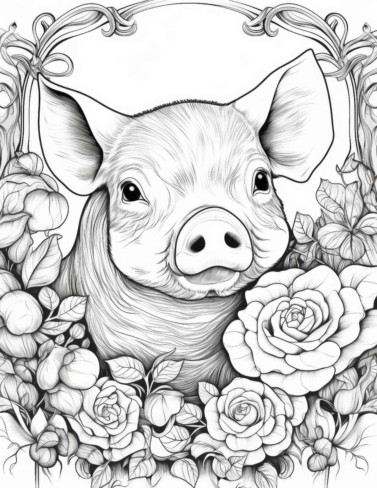 Desenho de Porco Desenho Colorir Imprimir 21