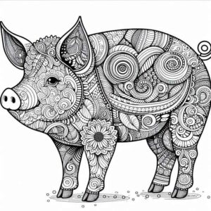 Desenho de Porco Desenho Colorir Imprimir 22