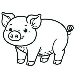 Desenho de Porco Desenho Colorir Imprimir 23