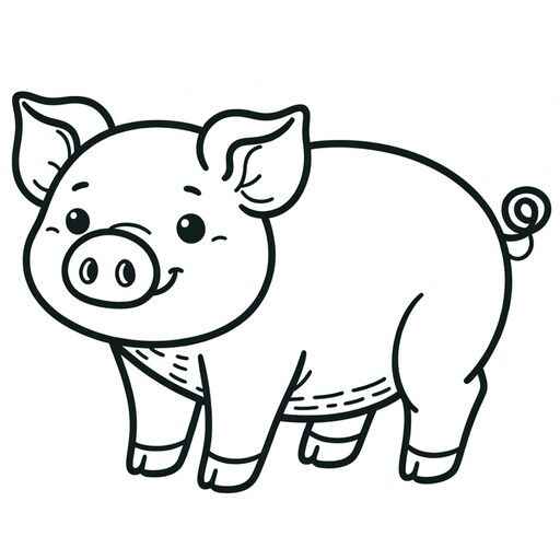 Desenho de Porco Desenho Colorir Imprimir 23