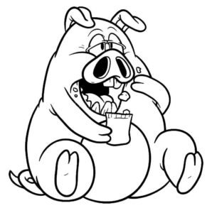 Desenho de Porco Desenho Colorir Imprimir 28