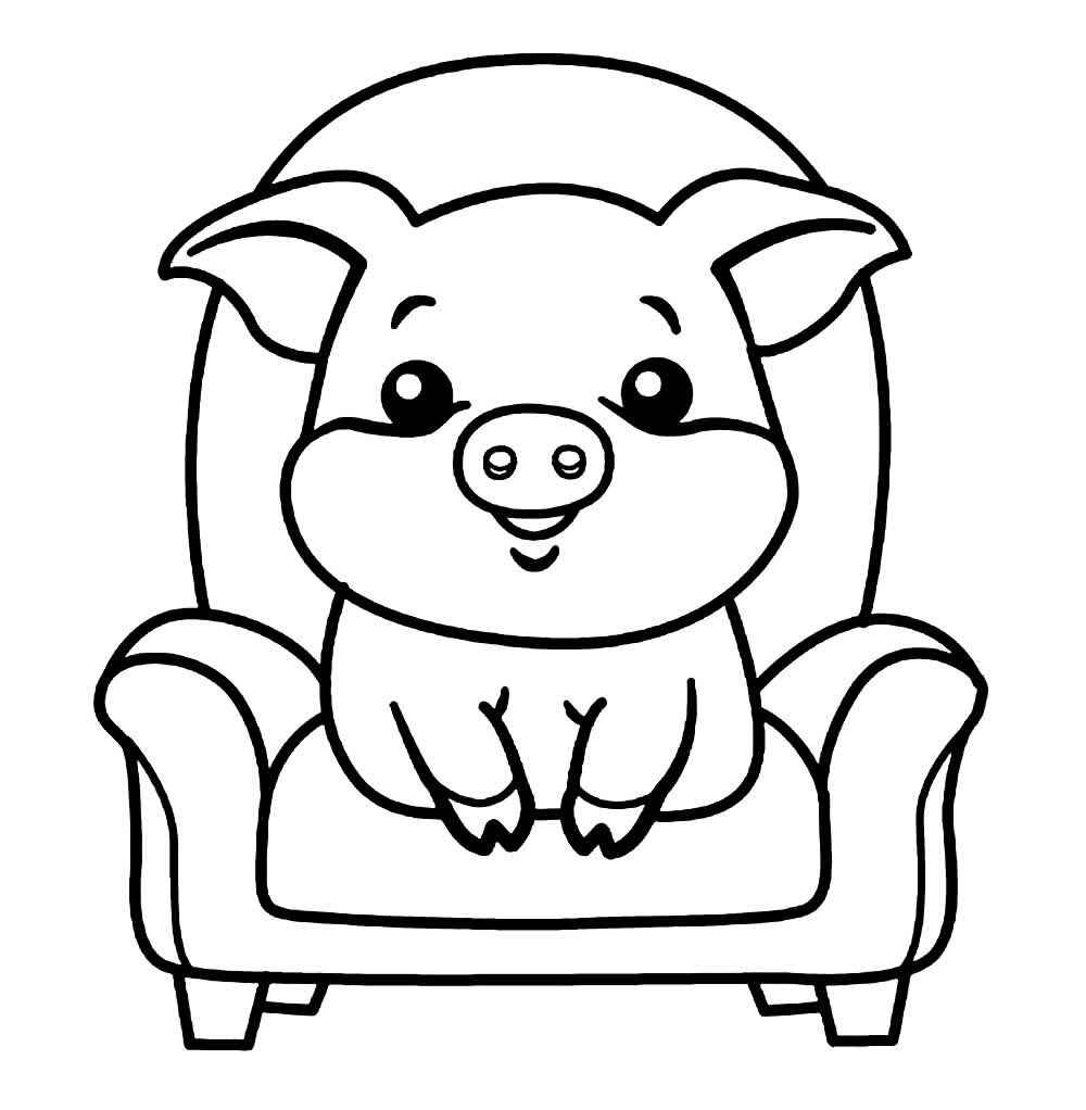 Desenho de Porco Desenho Colorir Imprimir 34
