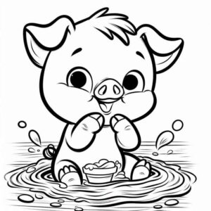 Desenho de Porco Desenho Colorir Imprimir 36