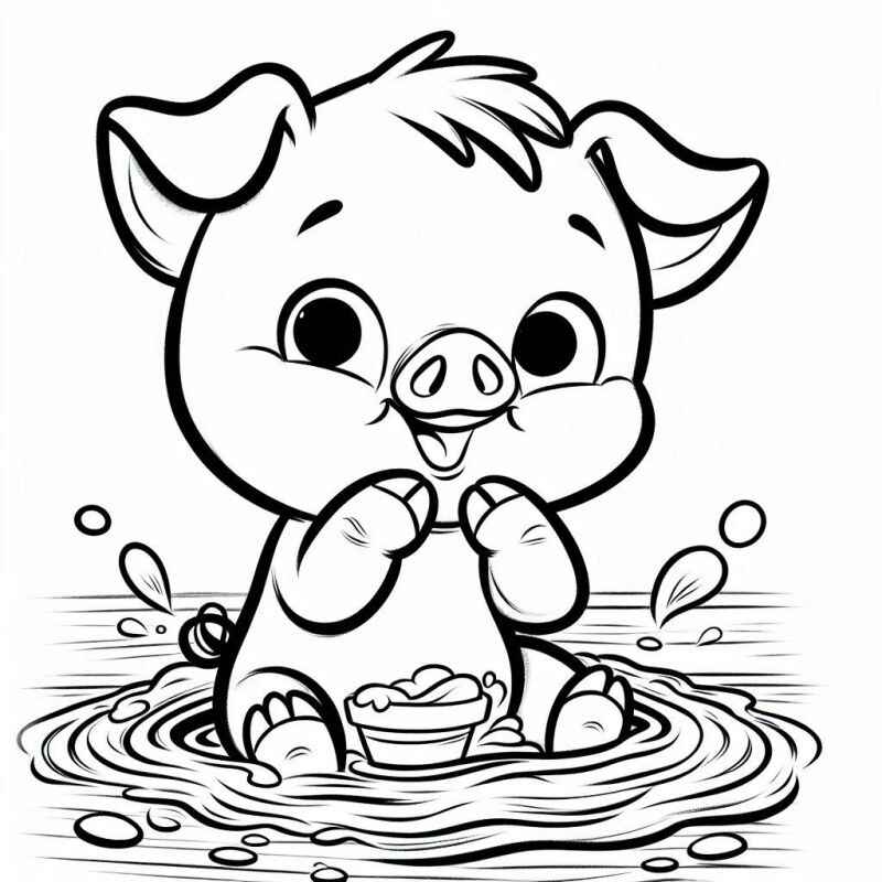 Desenho de Porco Desenho Colorir Imprimir 36