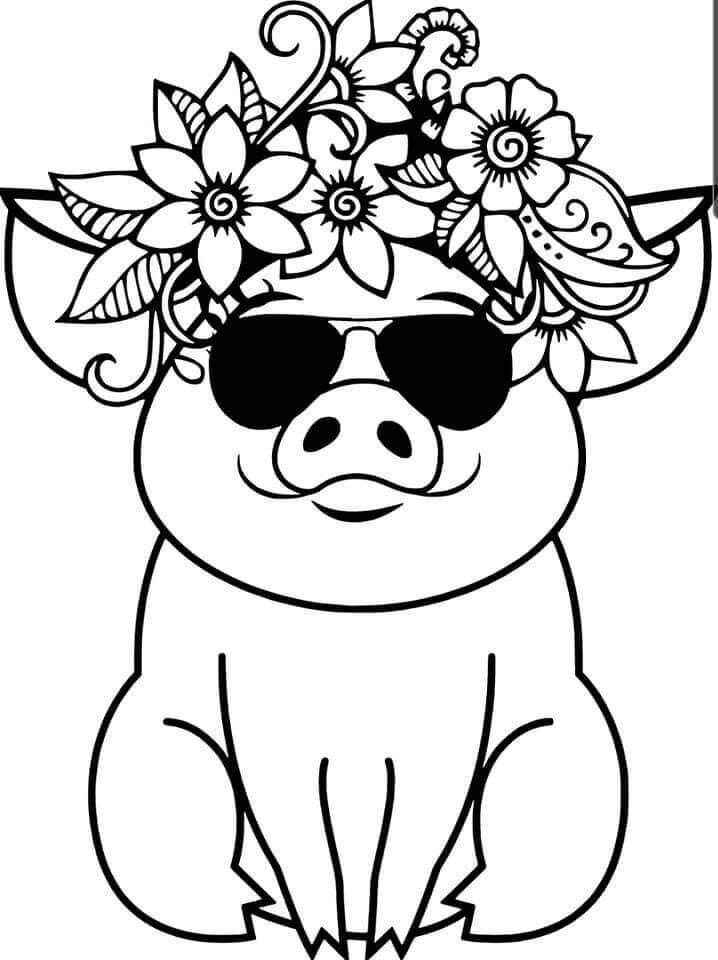 Desenho de Porco Desenho Colorir Imprimir 42