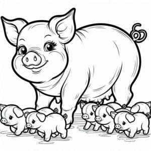 Desenho de Porco Desenho Colorir Imprimir 45