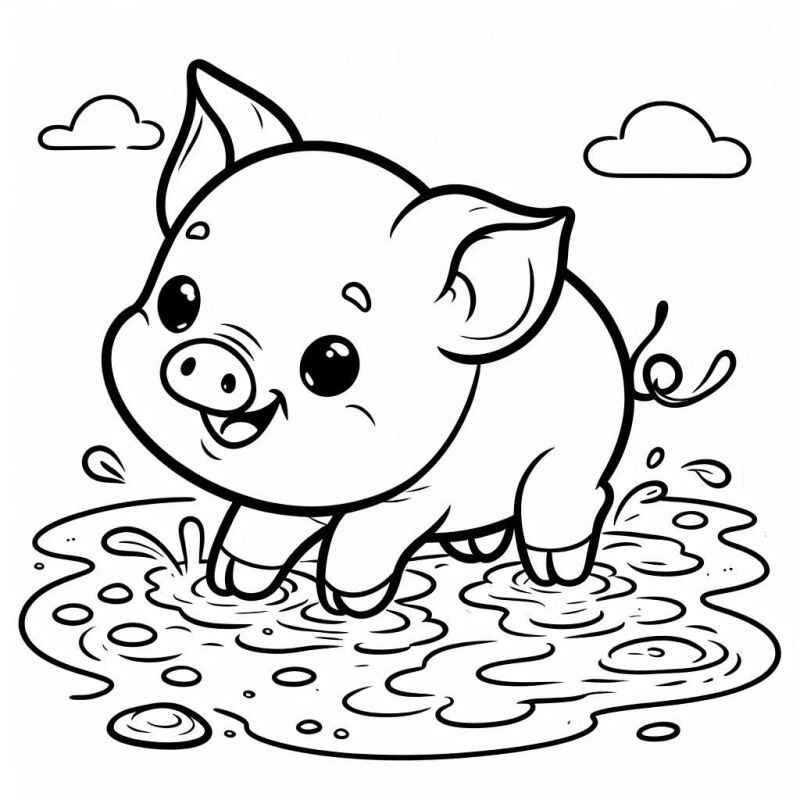 Desenho de Porco Desenho Colorir Imprimir 46