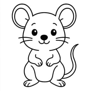 Desenho de Rato Desenho Colorir Imprimir 01