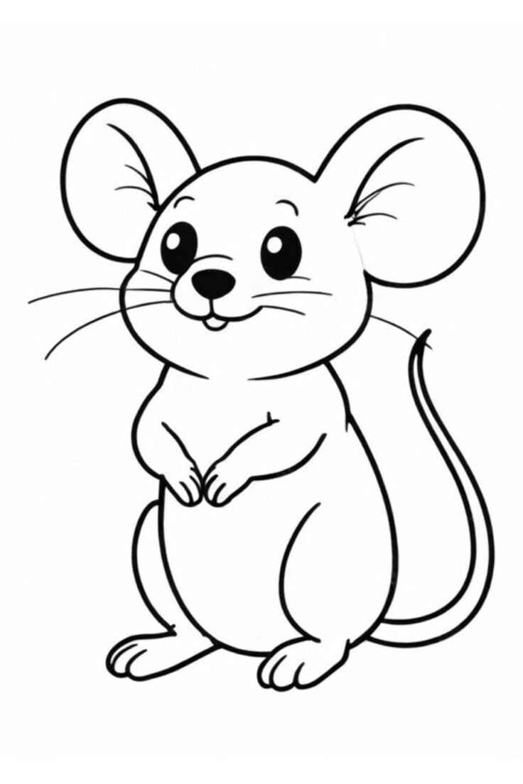 Desenho de Rato Desenho Colorir Imprimir 05