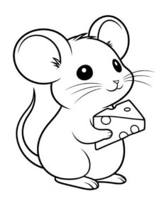 Desenho de Rato Desenho Colorir Imprimir 06