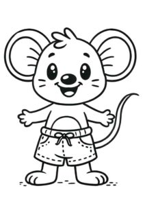 Desenho de Rato Desenho Colorir Imprimir 07