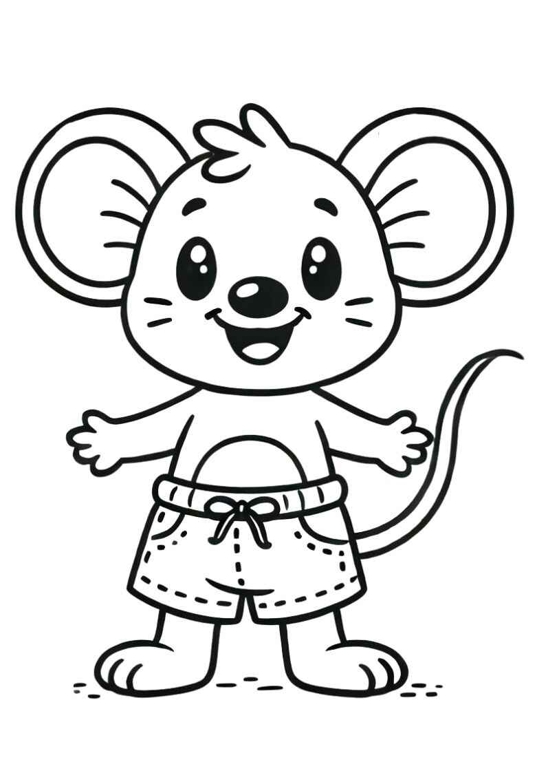 Desenho de Rato Desenho Colorir Imprimir 07