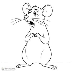Desenho de Rato Desenho Colorir Imprimir 08