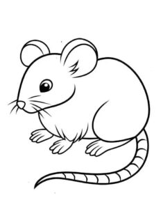 Desenho de Rato Desenho Colorir Imprimir 09
