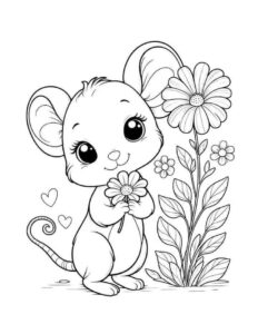 Desenho de Rato Desenho Colorir Imprimir 14