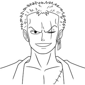 Desenho de Roronoa Zoro Desenho Colorir Imprimir 01