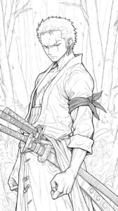 Desenho de Roronoa Zoro Desenho Colorir Imprimir 10