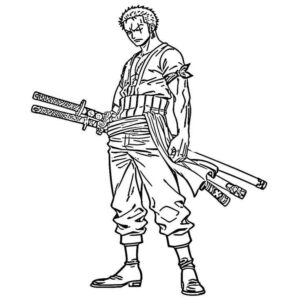 Desenho de Roronoa Zoro Desenho Colorir Imprimir 11