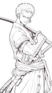 Desenho de Roronoa Zoro Desenho Colorir Imprimir 12