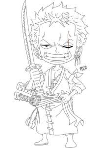 Desenho de Roronoa Zoro Desenho Colorir Imprimir 13