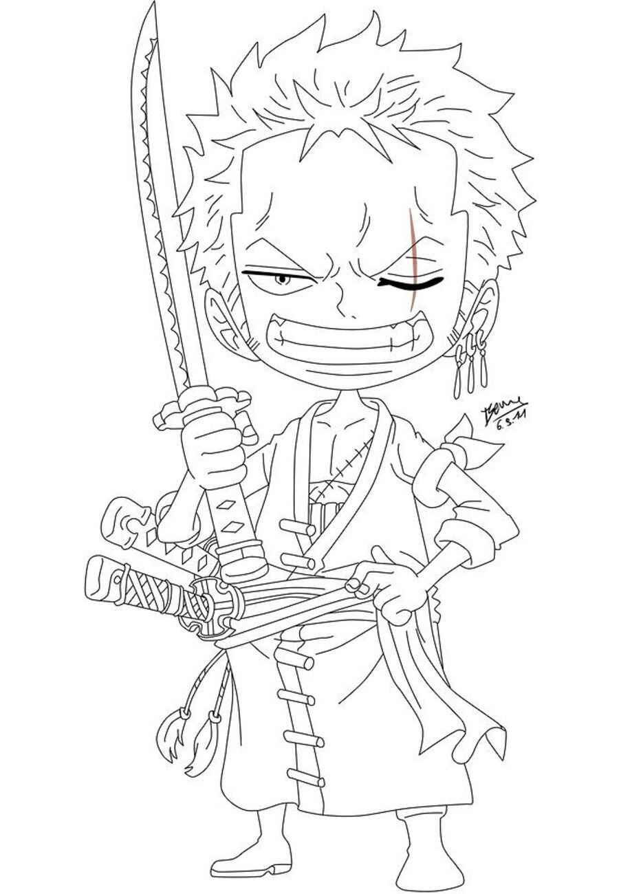 Desenho de Roronoa Zoro Desenho Colorir Imprimir 13