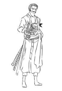 Desenho de Roronoa Zoro Desenho Colorir Imprimir 16
