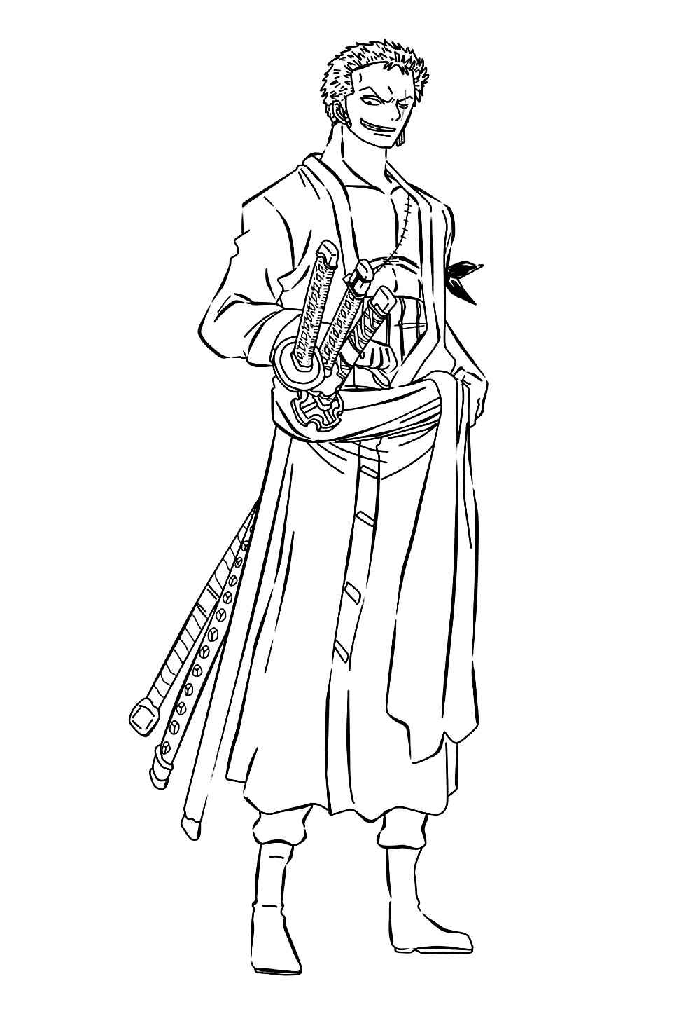 Desenho de Roronoa Zoro Desenho Colorir Imprimir 16