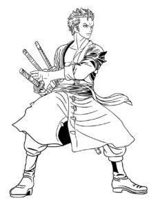 Desenho de Roronoa Zoro Desenho Colorir Imprimir 17