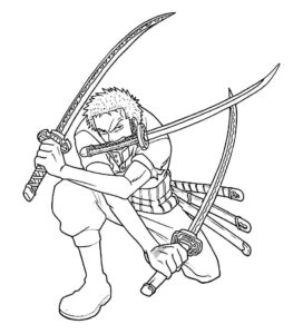 Desenho de Roronoa Zoro Desenho Colorir Imprimir 19